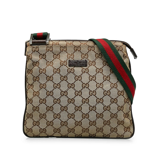 Gucci GG Canvas Web Crossbody (SHG-sHmkxf)