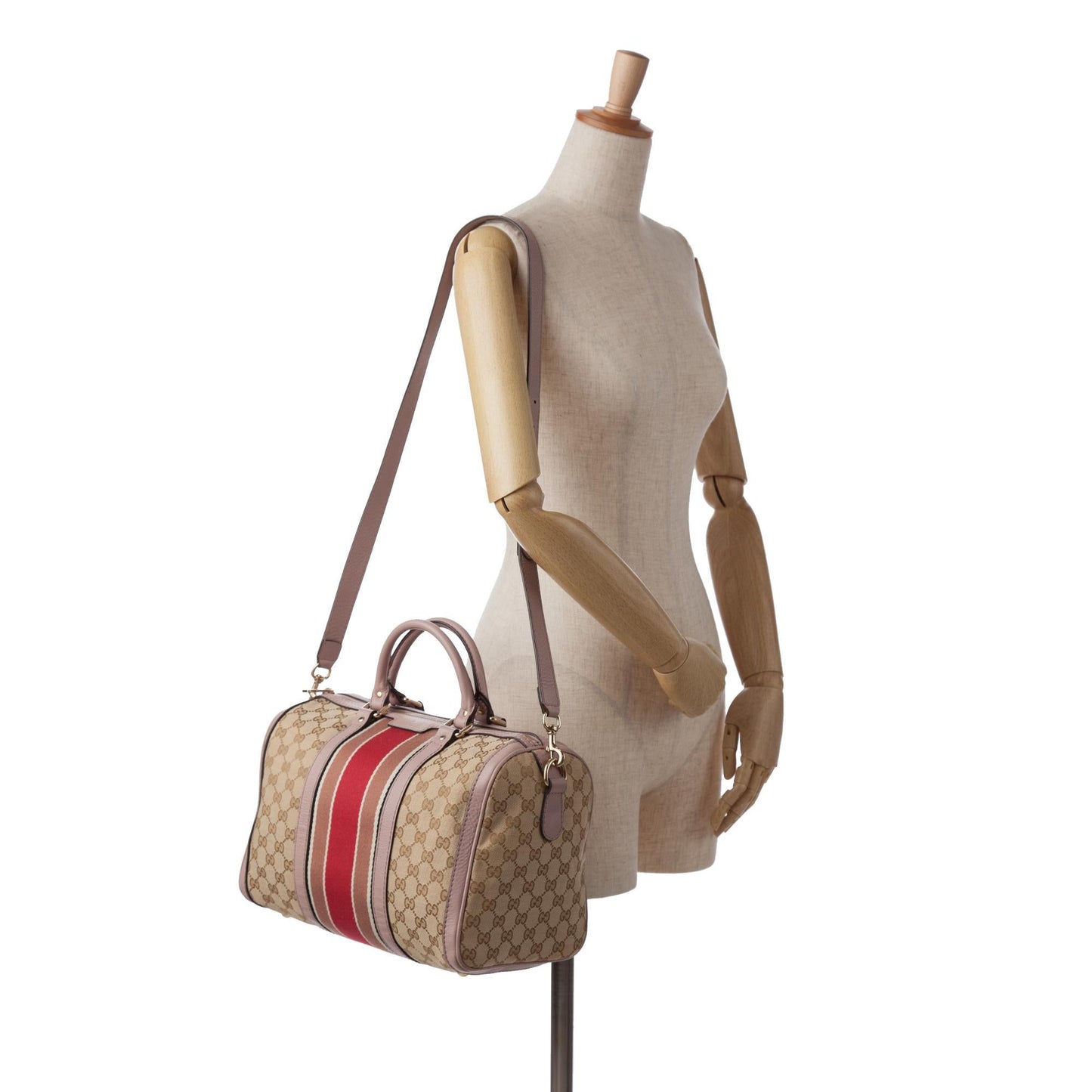 Gucci GG Canvas Web Satchel (SHG-rLK8bR)