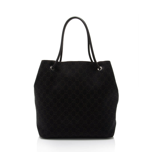 Gucci GG Denim Gifford Medium Tote (SHF-Z5HiOr)