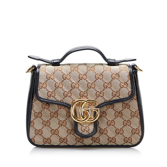 Gucci GG Marmont Canvas Satchel (SHG-vWcX1V)