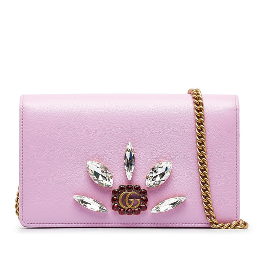 Gucci GG Marmont Embellished Wallet On Chain (SHG-Zjq602)
