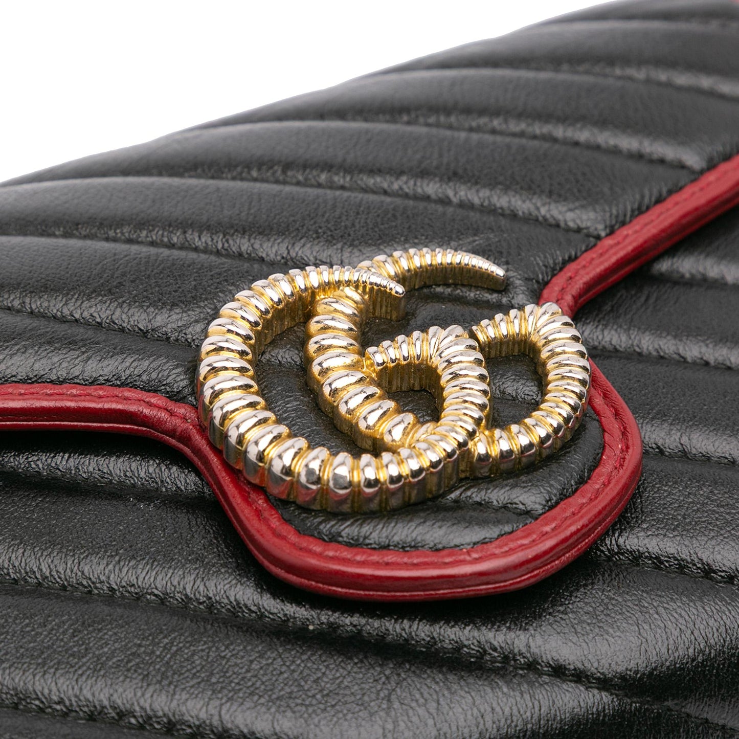 Gucci GG Marmont Matelasse Leather Torchon Wallet On Chain