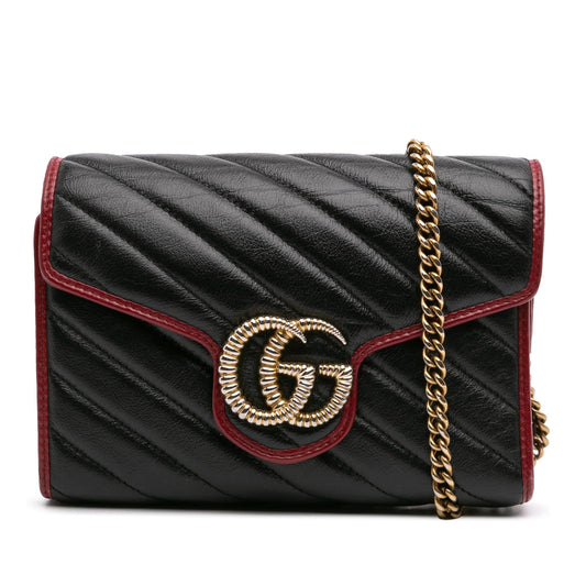 Gucci GG Marmont Matelasse Leather Torchon Wallet On Chain