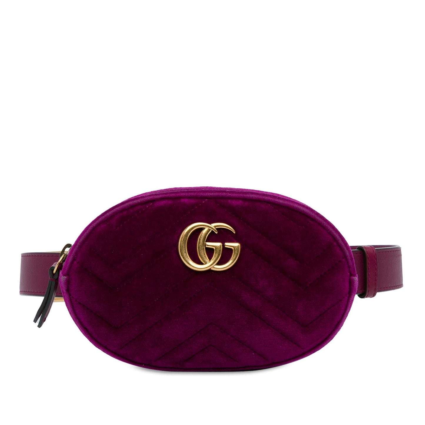 Gucci GG Marmont Matelasse Velvet Belt Bag (SHG-TuAZoh)