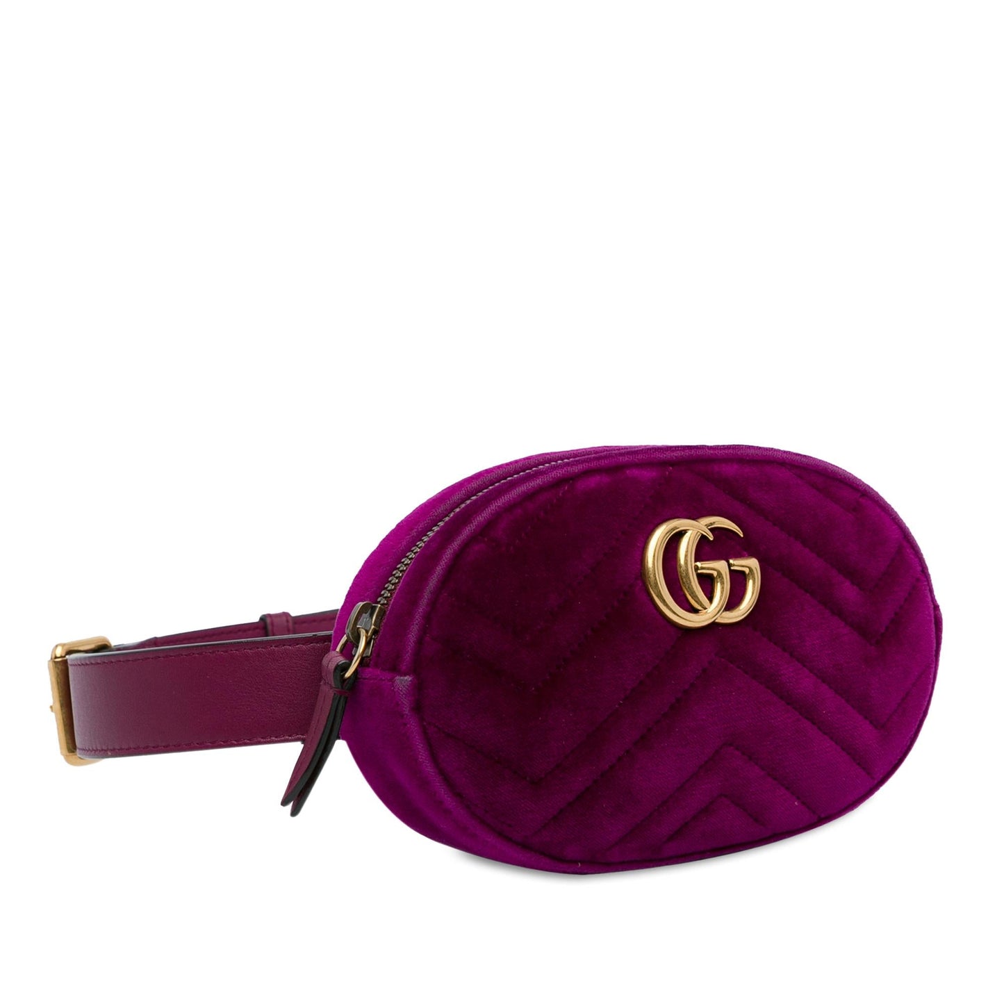 Gucci GG Marmont Matelasse Velvet Belt Bag (SHG-TuAZoh)