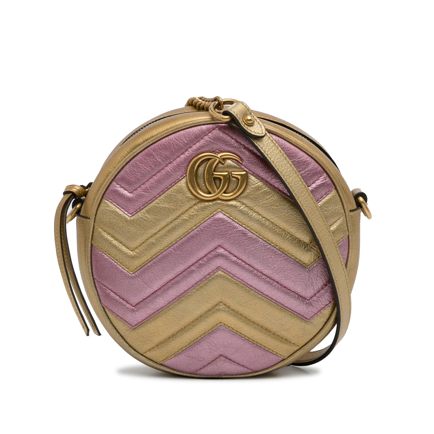Gucci GG Marmont Round Crossbody Bag (SHG-i53pVI)