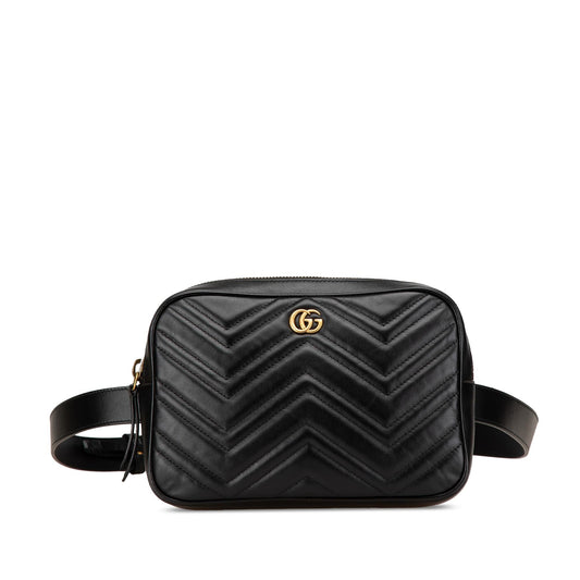 Gucci GG Marmont Square Leather Matelasse Belt Bag