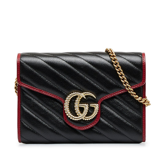 Gucci GG Marmont Torchon Wallet on Chain (SHG-uxeDm4)