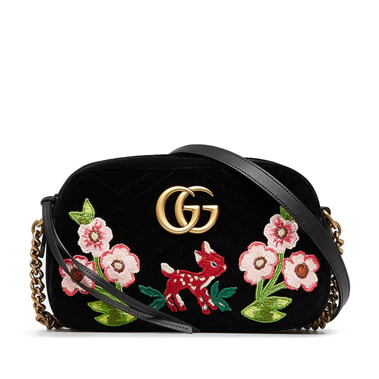 Gucci GG Marmont Velvet Crossbody (SHG-XEPO6u)