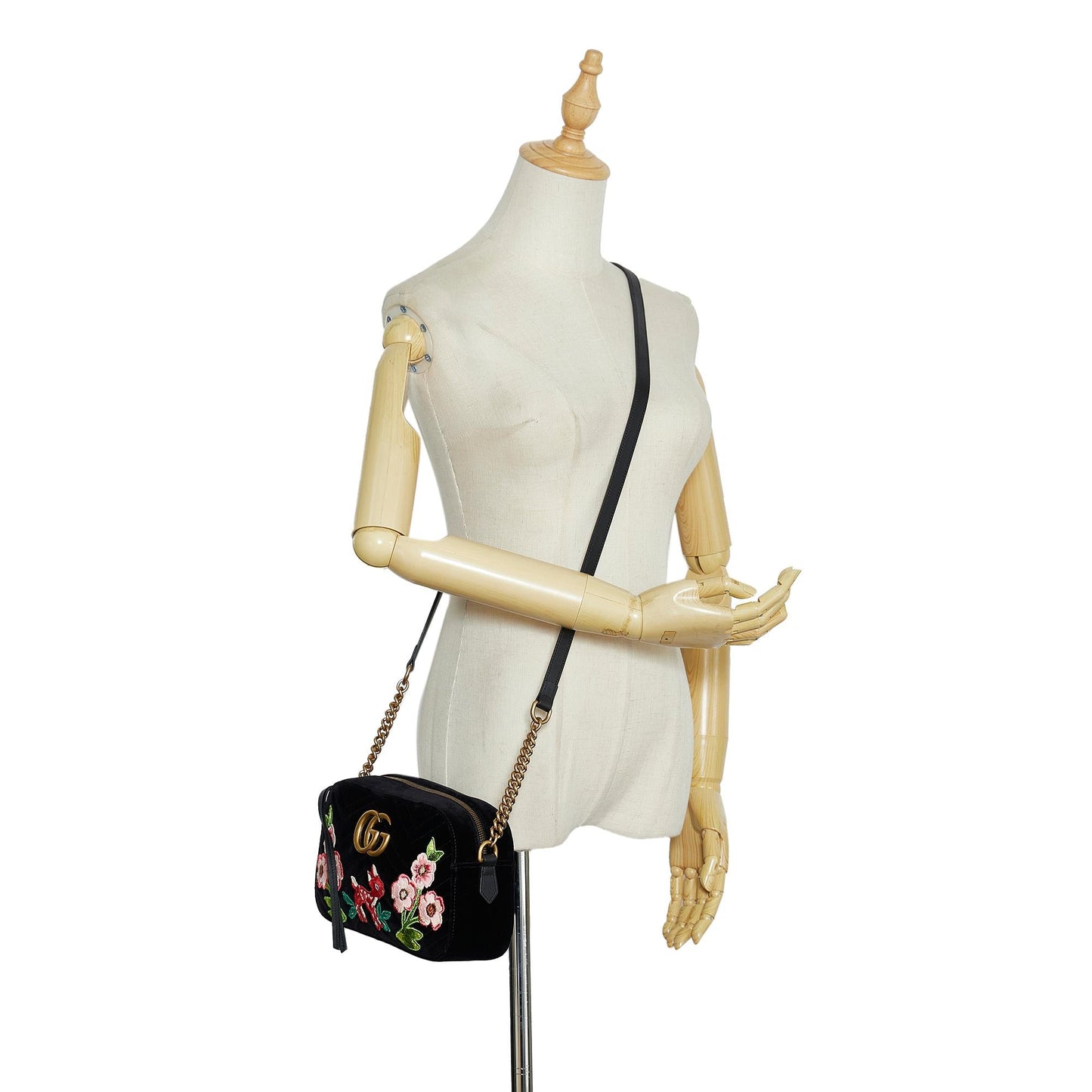 Gucci GG Marmont Velvet Crossbody (SHG-XEPO6u)