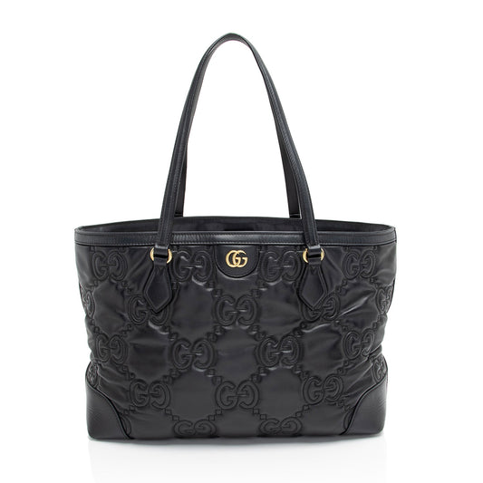Gucci Jumbo GG Matelasse Medium Tote (SHF-GyLDDY)