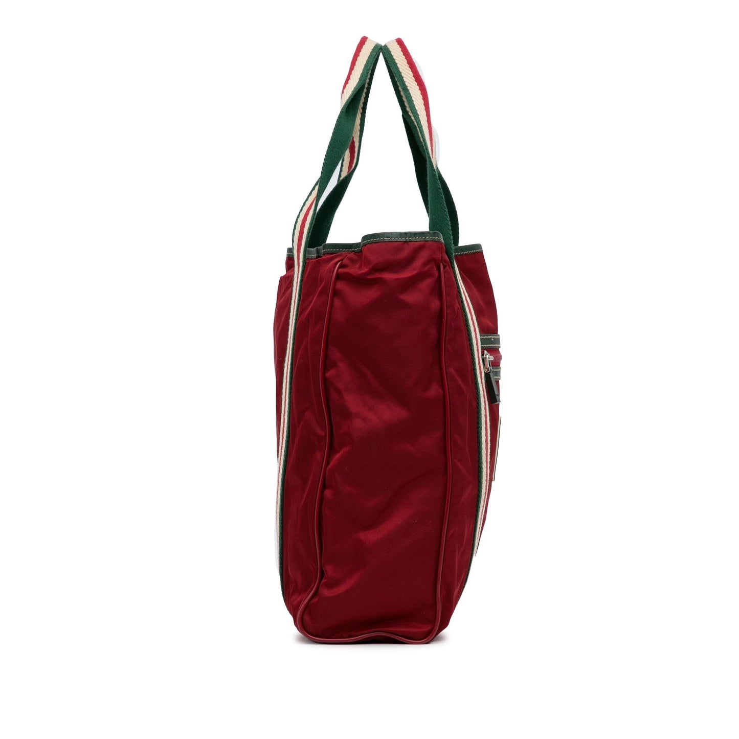 Gucci GG Nylon Crest Sherry Line Web Tote (SHG-Bio25q)