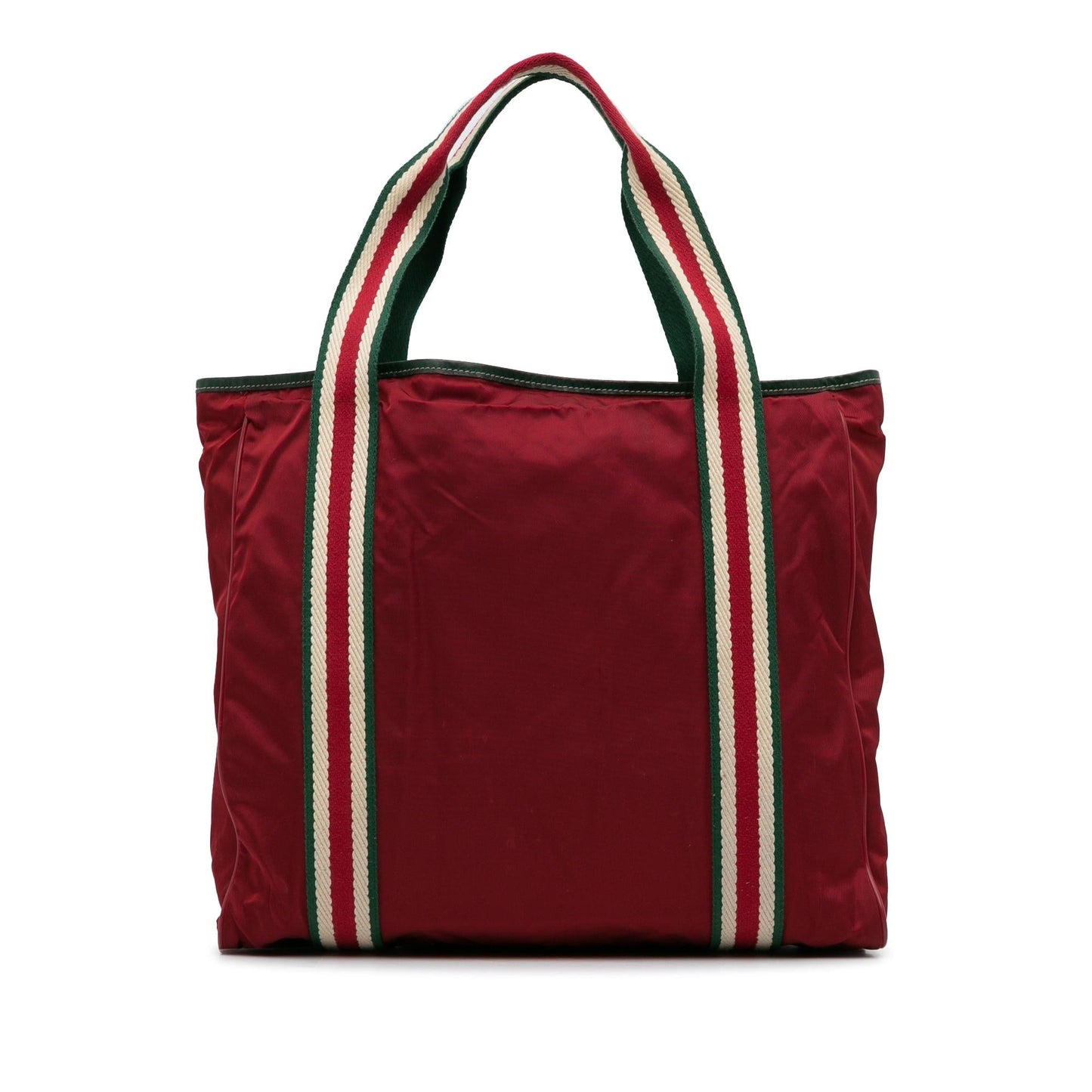 Gucci GG Nylon Crest Sherry Line Web Tote (SHG-Bio25q)