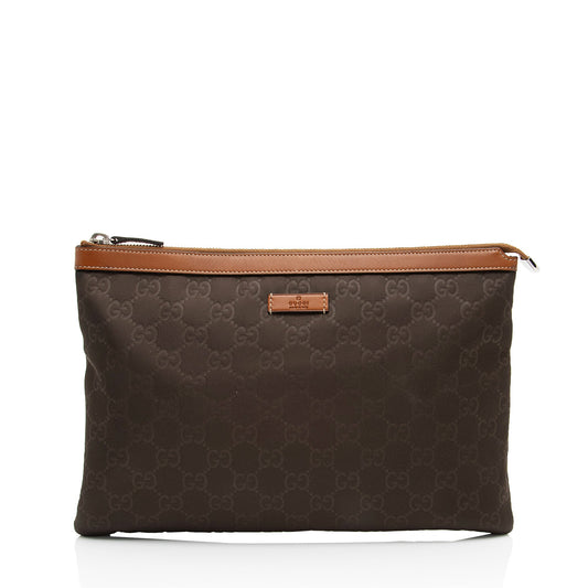 Gucci GG Nylon Zip Pouch