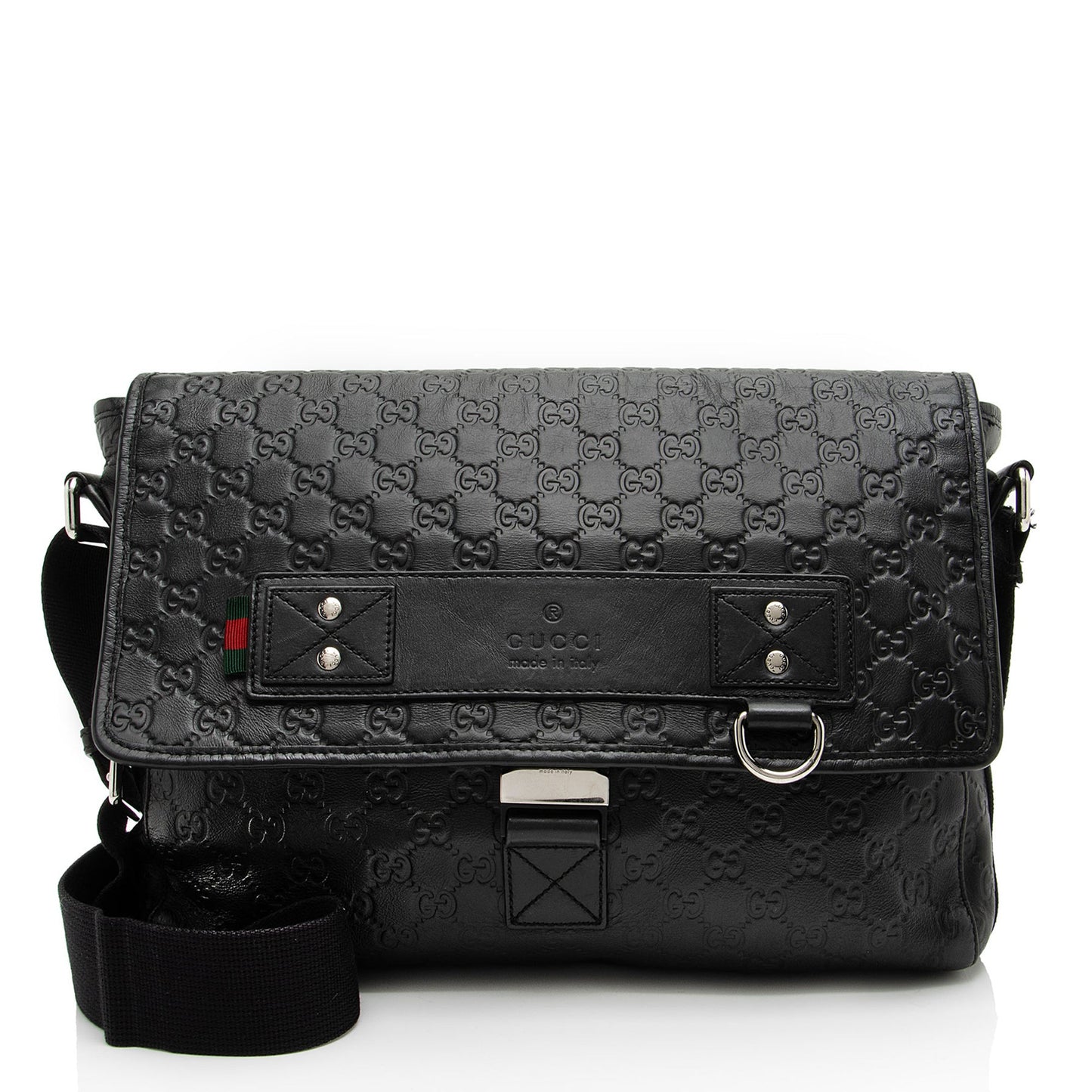 Gucci GG Rubber Effect Web Medium Messenger
