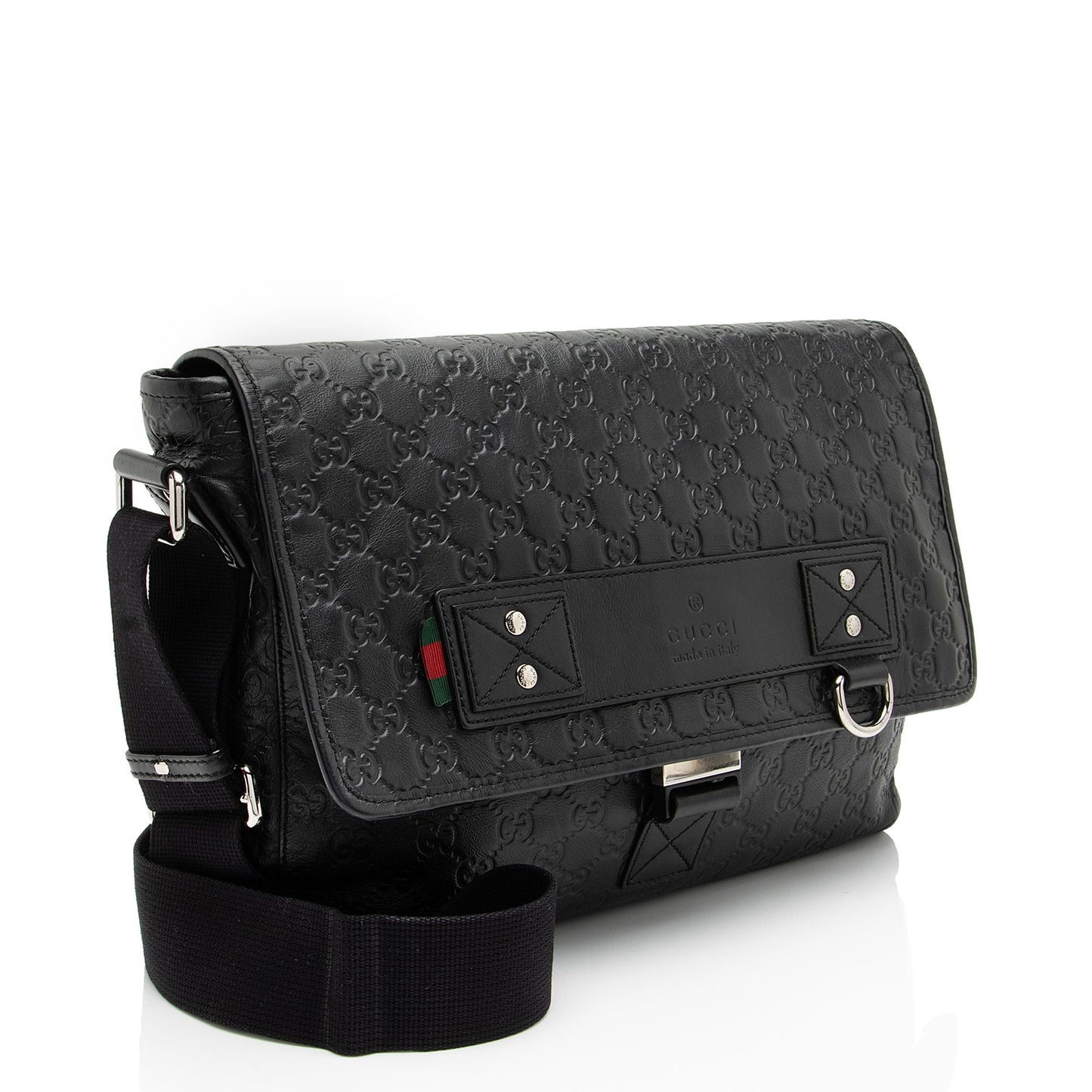 Gucci GG Rubber Effect Web Medium Messenger