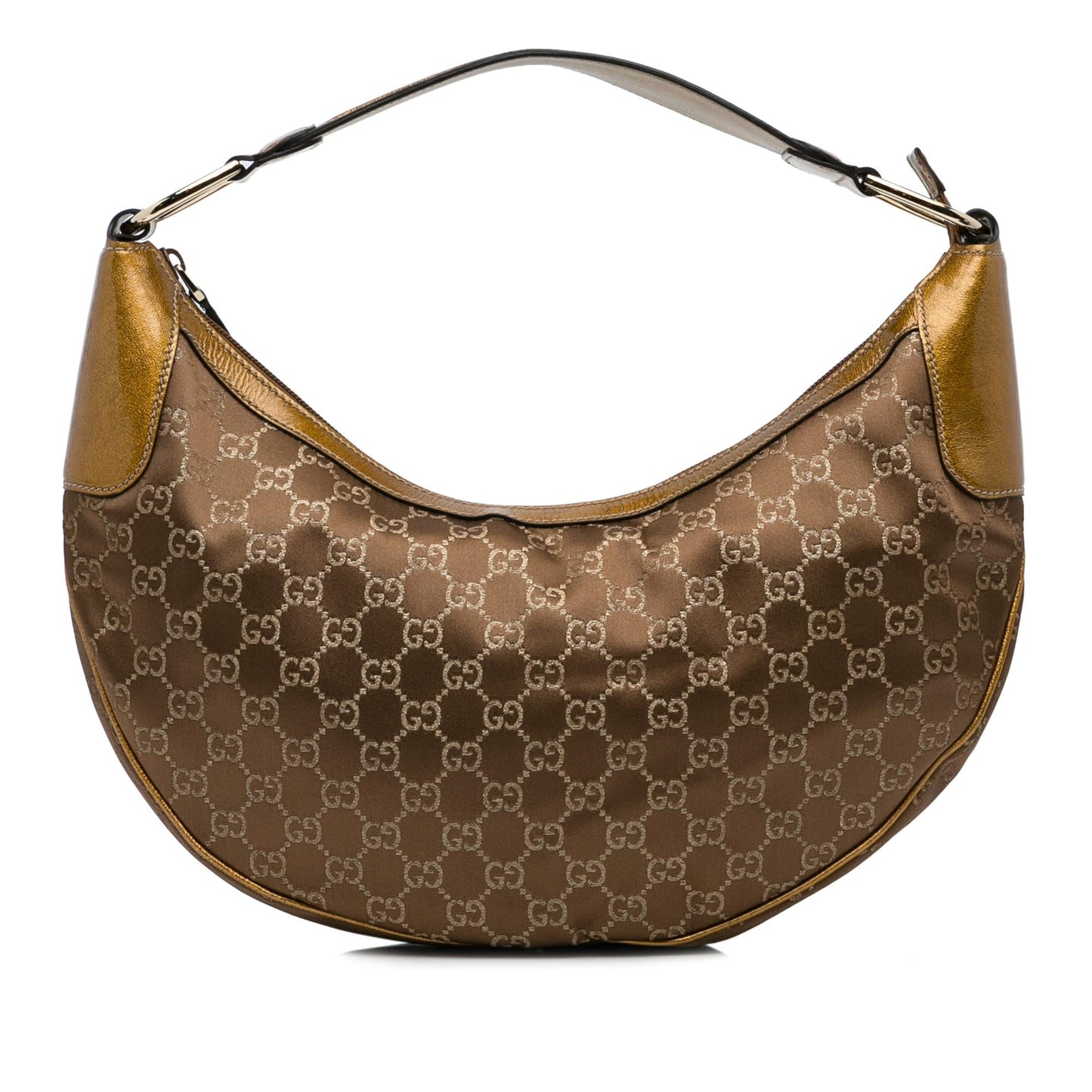 Gucci GG Satin Half Moon Hobo Bag (SHG-f8SFVJ)