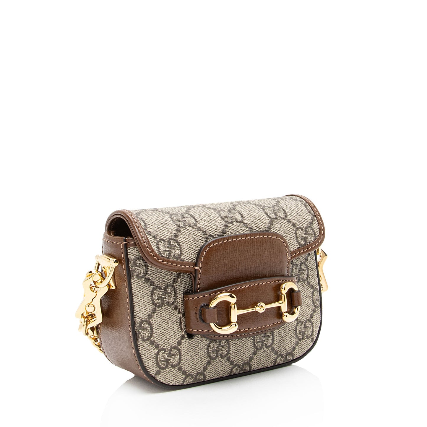 Gucci GG Supreme 1955 Horsebit Web Strap Wallet (SHF-XpjO67)