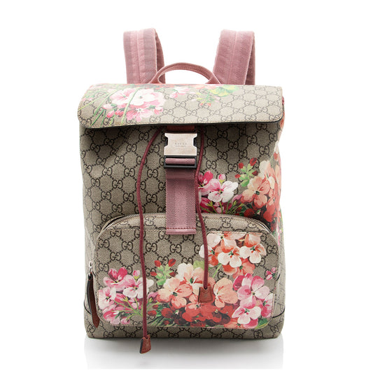 Gucci GG Supreme Blooms Medium Backpack (SHF-G2tOOE)