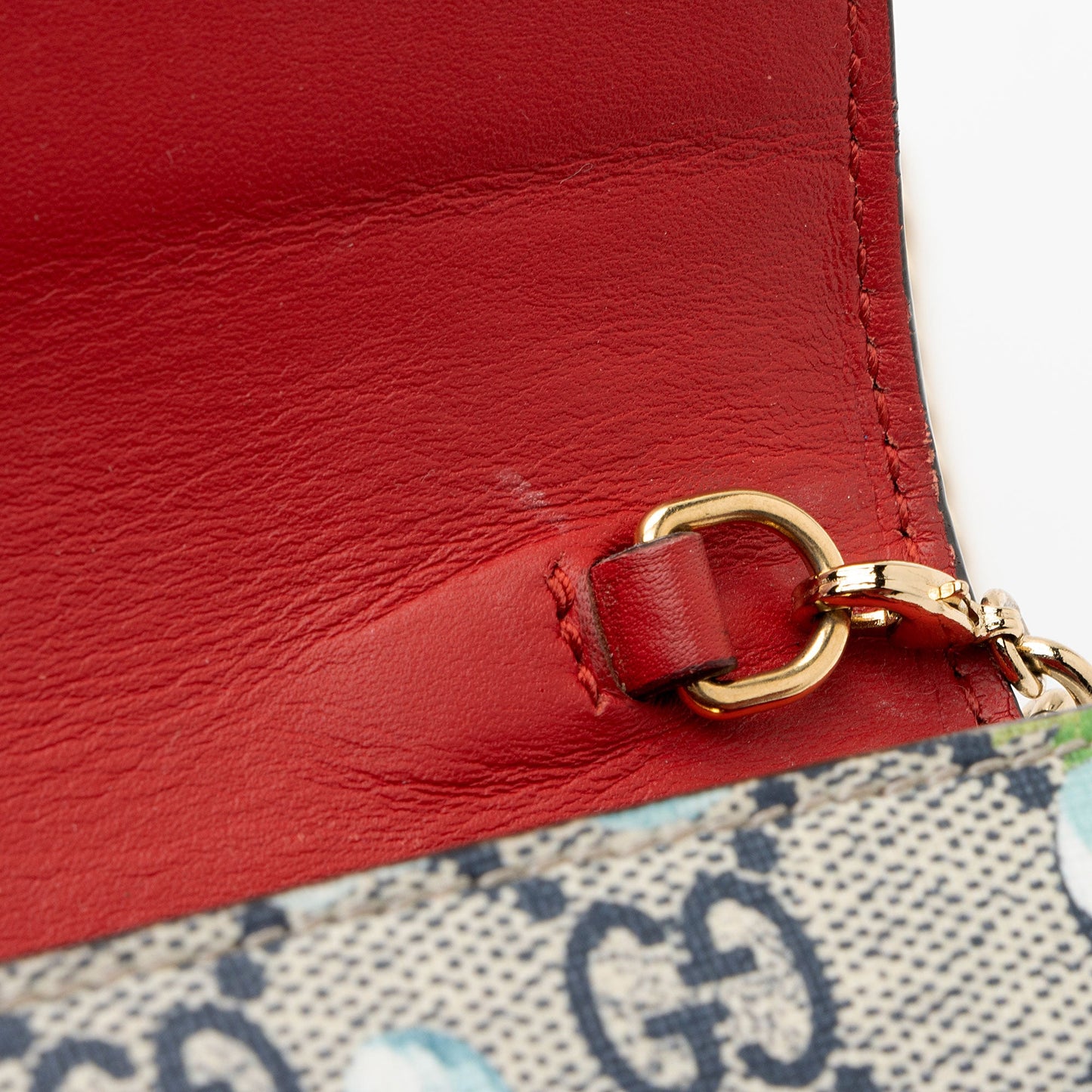 Gucci GG Supreme Blooms Wallet on Chain Bag (SHF-jYPwNX)