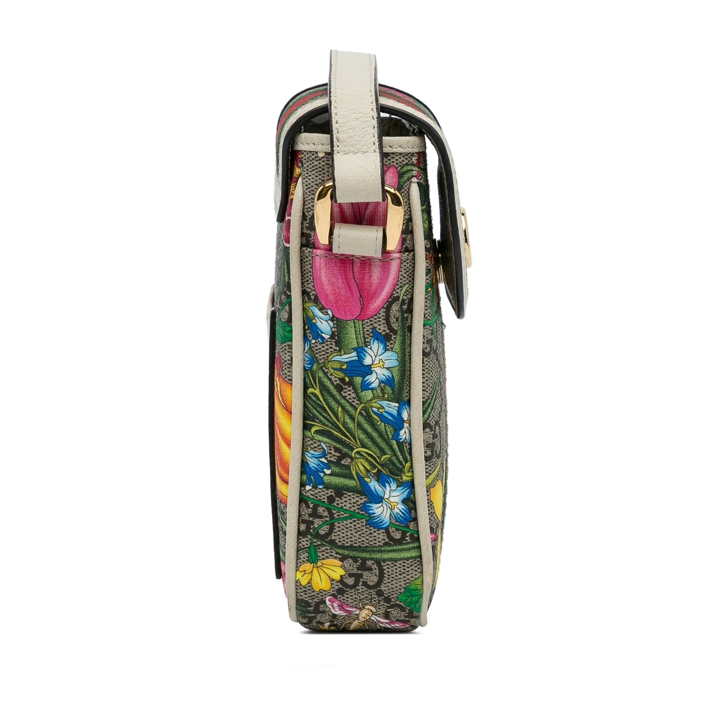 Gucci GG Supreme Flora Ophidia Phone Crossbody Bag (SHG-QjvveC)