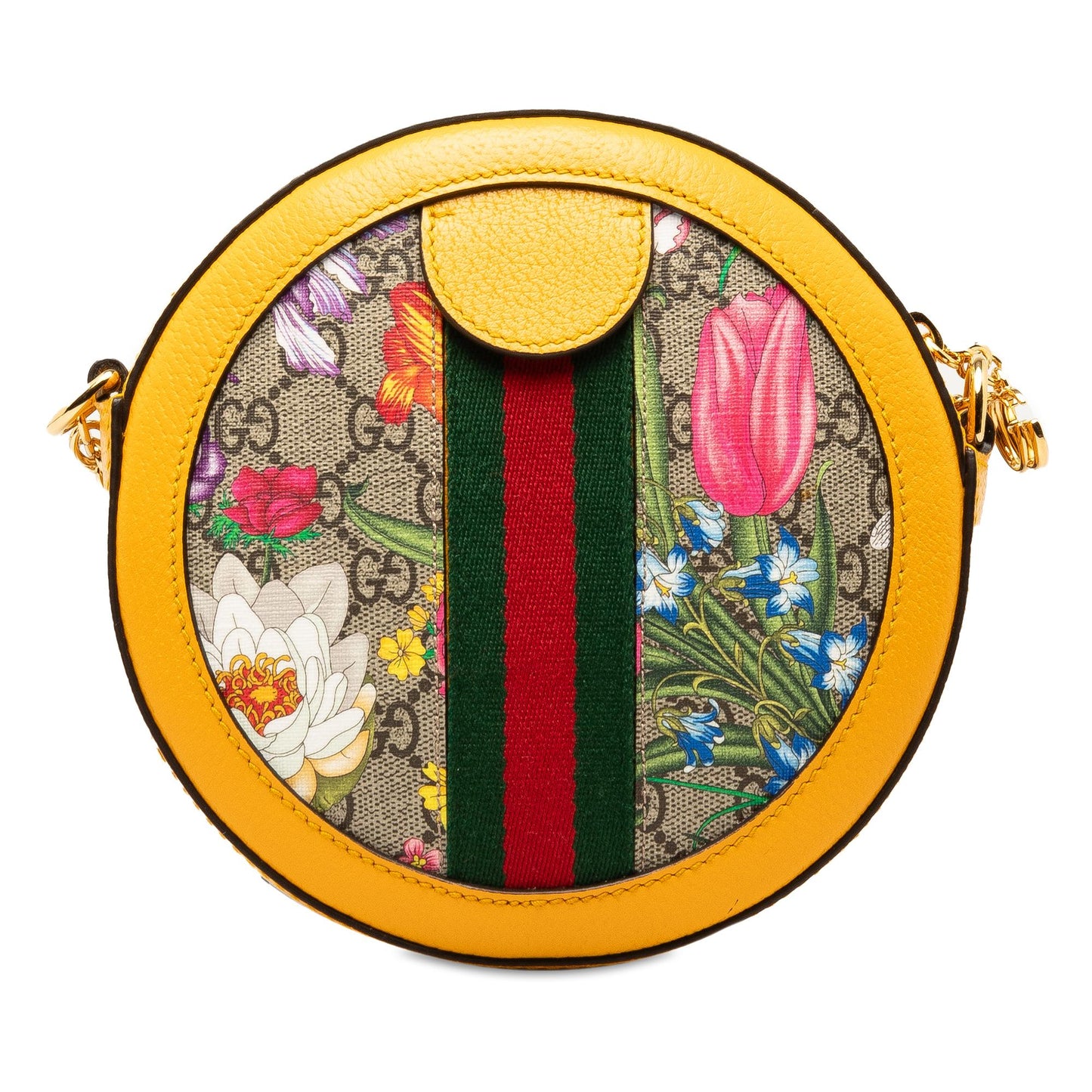 Gucci GG Supreme Flora Ophidia Round Crossbody (SHG-tzO2PJ)