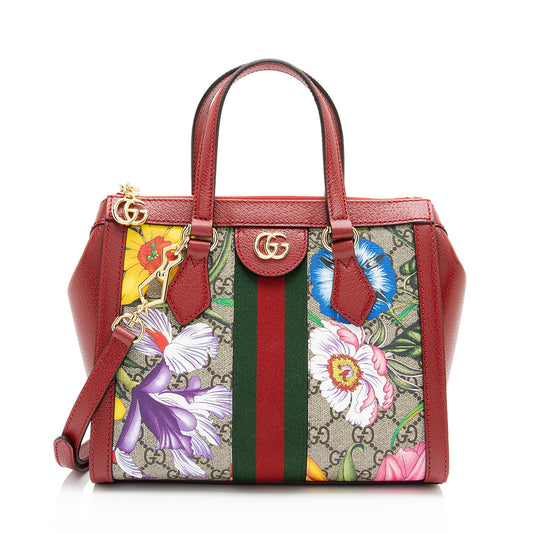 Gucci GG Supreme Flora Ophidia Small Tote (SHF-LuiJoi)