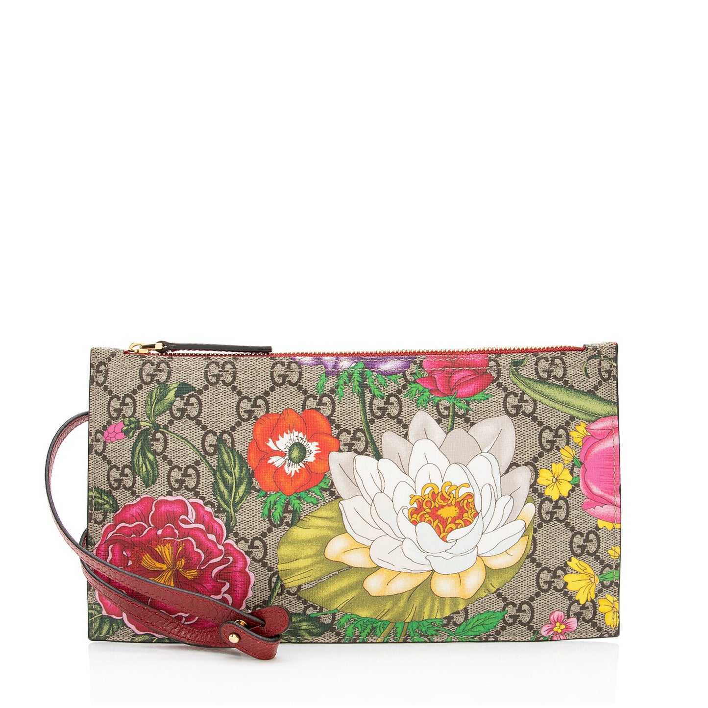 Gucci GG Supreme Flora Pochette (SHF-dS9g3S)