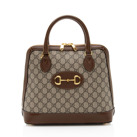 Gucci GG Supreme Horsebit 1955 Medium Top Handle (SHF-s7mzQw)