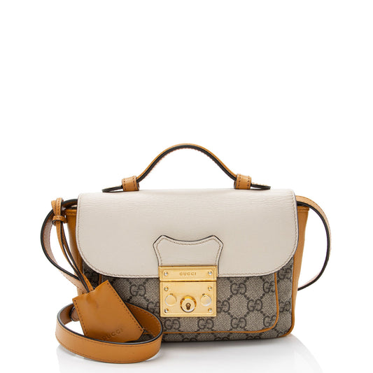 Gucci GG Supreme Leather Padlock Mini Crossbody