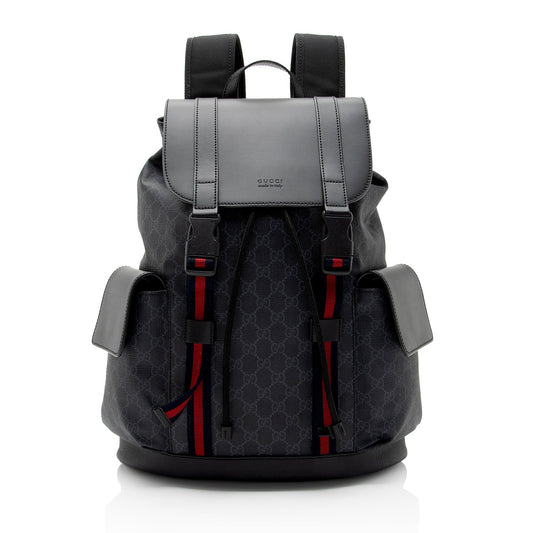 Gucci GG Supreme Medium Flap Backpack (SHF-NNj9Jx)