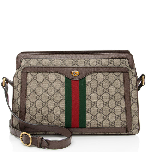 Gucci GG Supreme Ophidia Gusset Medium Crossbody