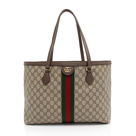 Gucci GG Supreme Ophidia Medium Shopping Tote (SHF-O2VjKy)