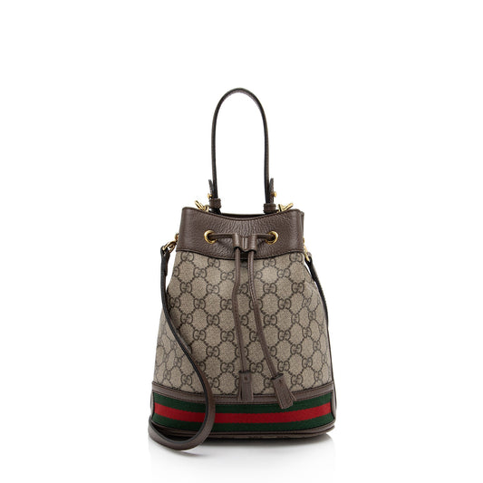 Gucci GG Supreme Ophidia Small Bucket Bag (SHF-33svv5)