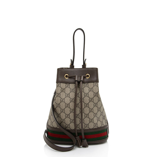 Gucci GG Supreme Ophidia Small Bucket Bag (SHF-tCaBgb)