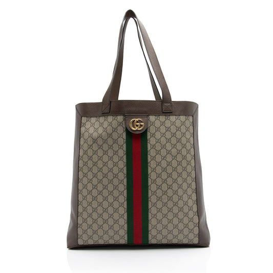 Gucci GG Supreme Ophidia Soft Vertical Large Tote (SHF-rk7fHN)
