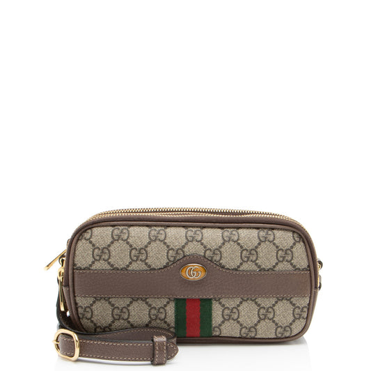 Gucci GG Supreme Ophidia Triple Zip Crossbody (SHF-Que4iF)