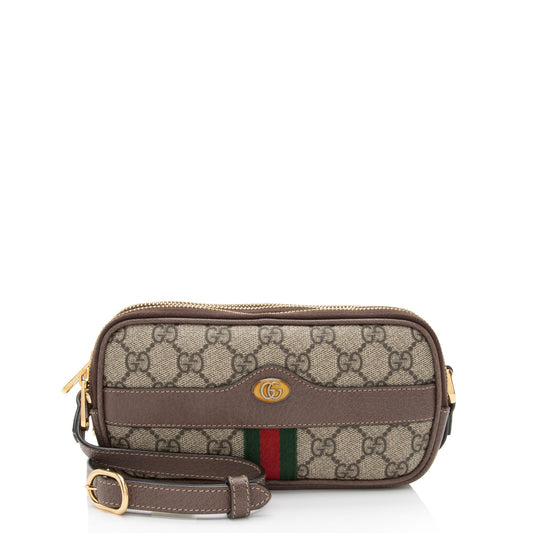 Gucci GG Supreme Ophidia Triple Zip Crossbody (SHF-5GZksx)