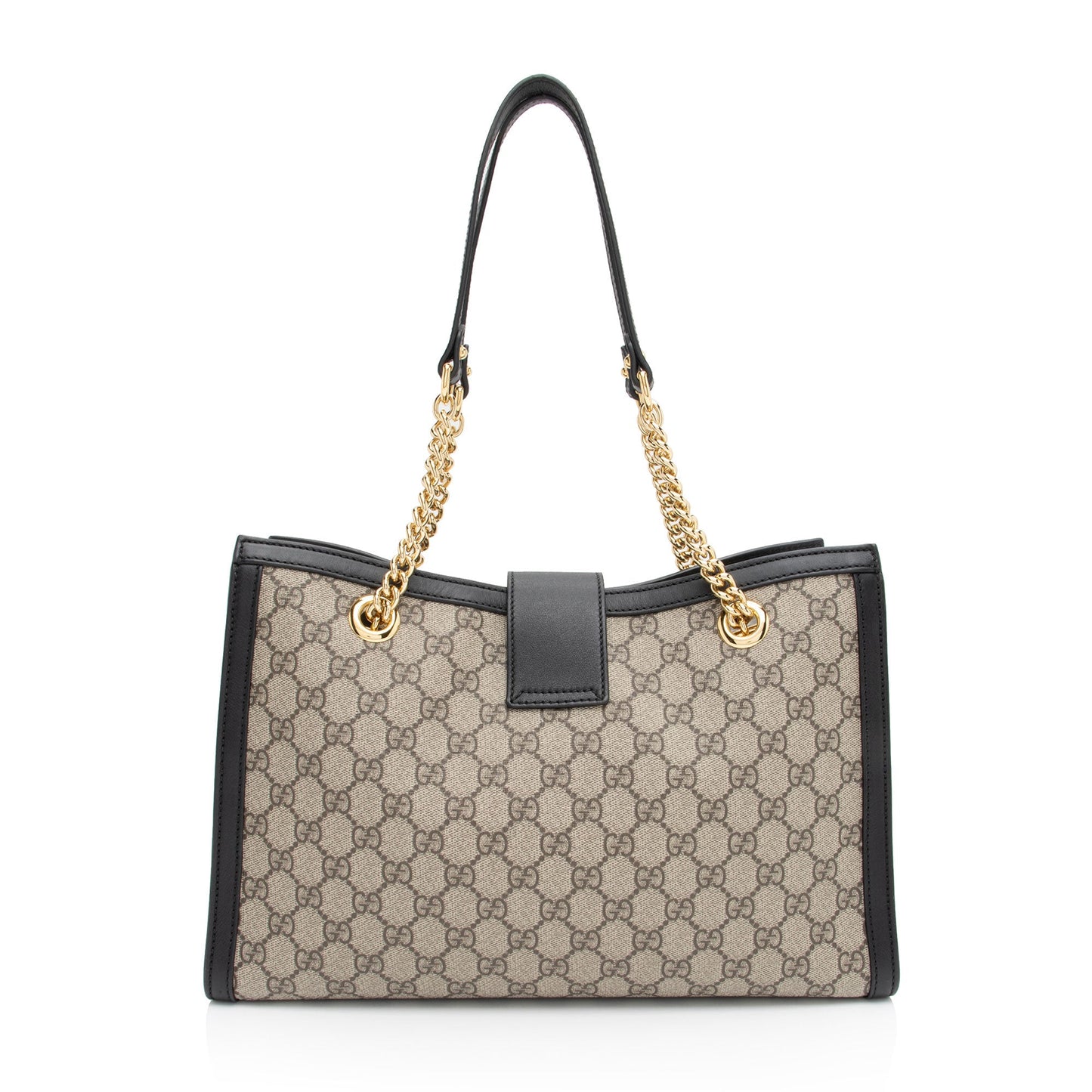 Gucci GG Supreme Padlock Chain Medium Shoulder Bag (SHF-HpZzJo)
