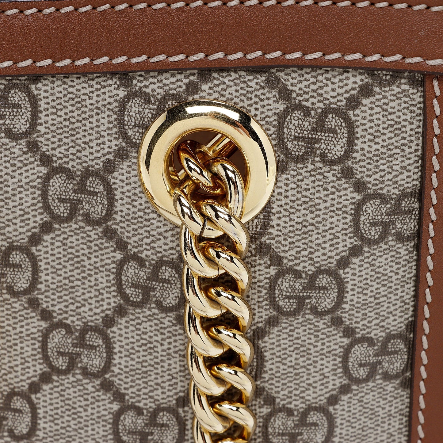 Gucci GG Supreme Padlock Chain Small Shoulder Bag (SHF-Z3zmfK)