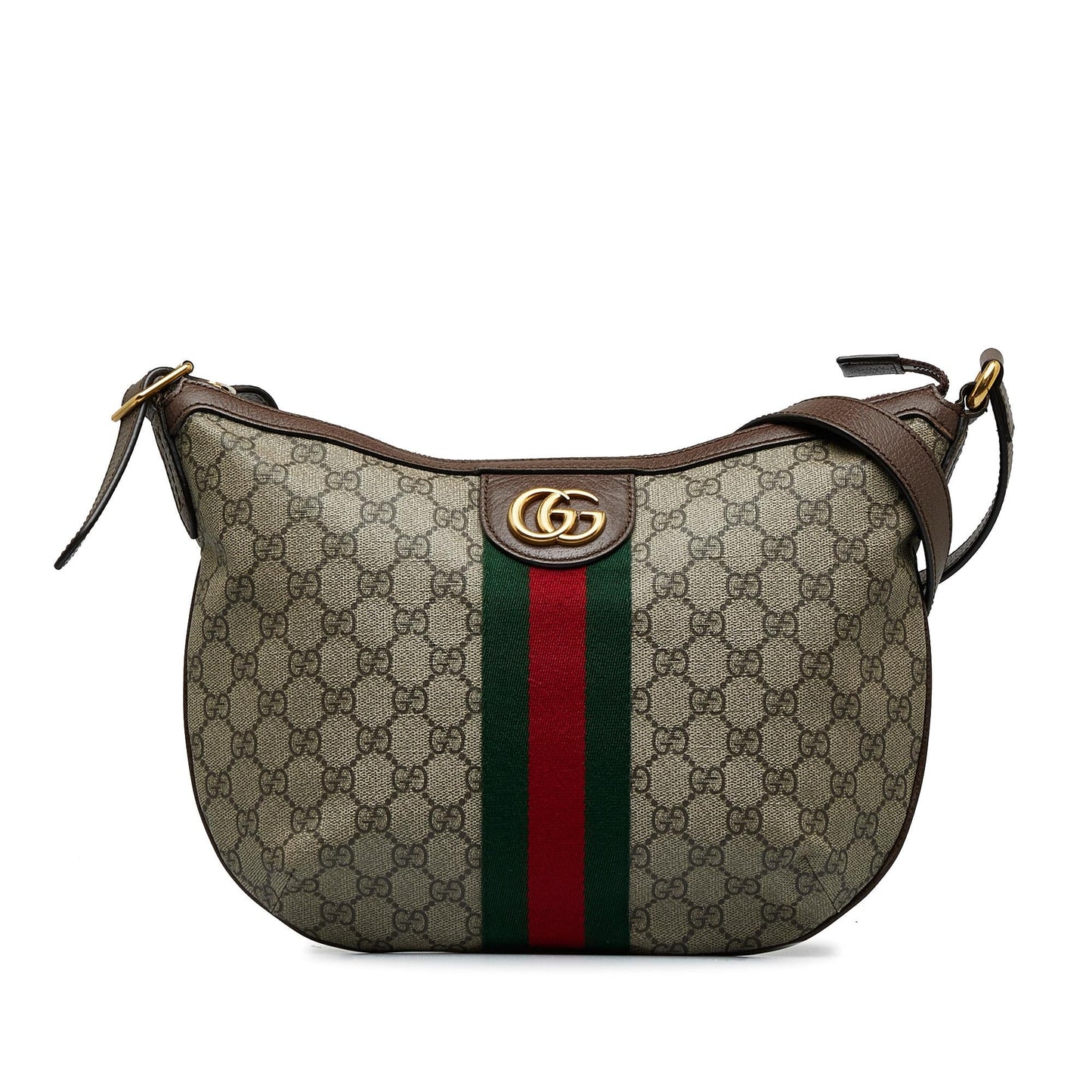 Gucci GG Supreme Web Ophidia Half Moon Crossbody (SHG-fSV2pz)