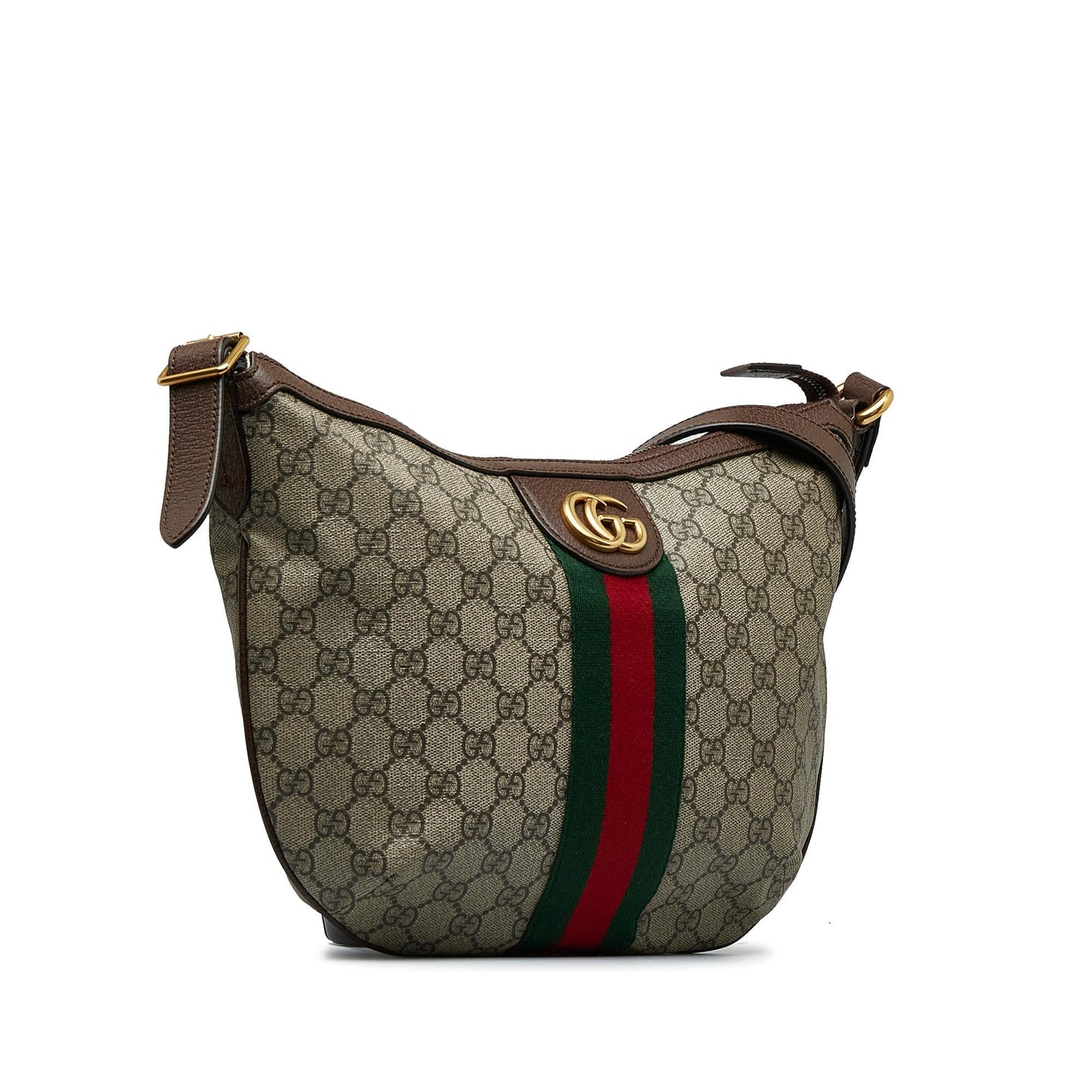 Gucci GG Supreme Web Ophidia Half Moon Crossbody (SHG-fSV2pz)