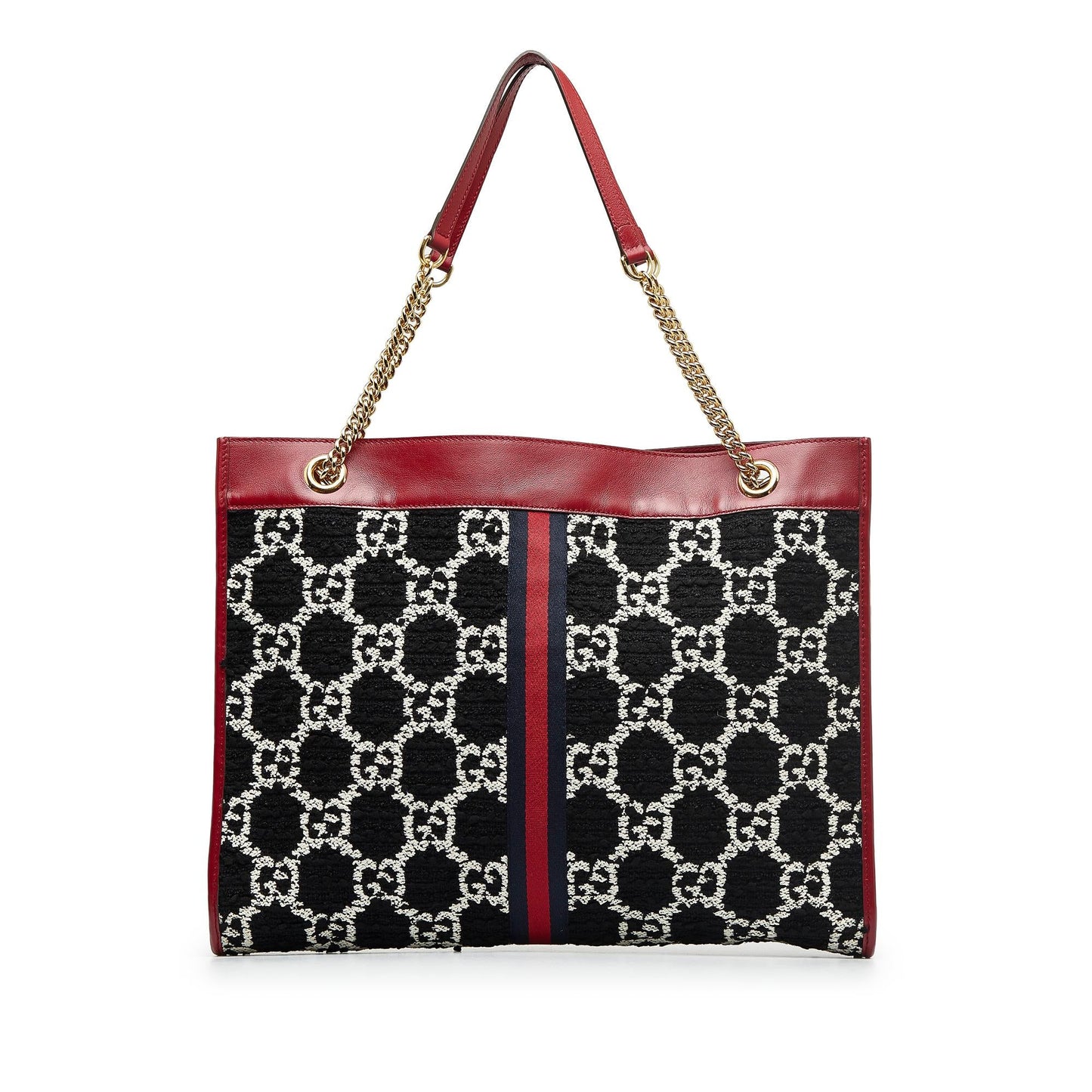 Gucci GG Tweed Rajah Web Tote (SHG-skW4za)