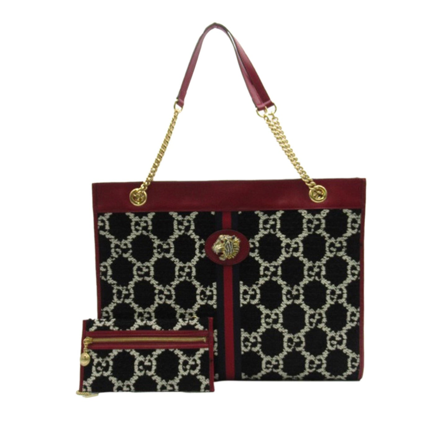 Gucci GG Tweed Rajah Web Tote (SHG-VUGhyI)