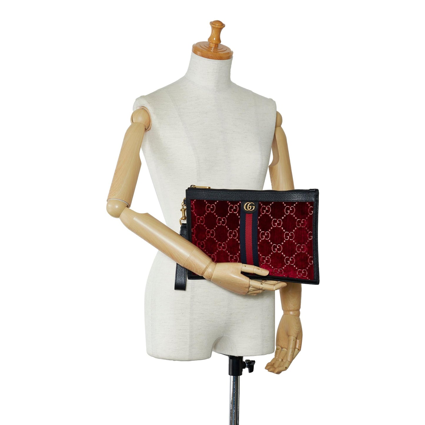 Gucci GG Velvet Ophidia Clutch Bag (SHG-0Q4r1S)