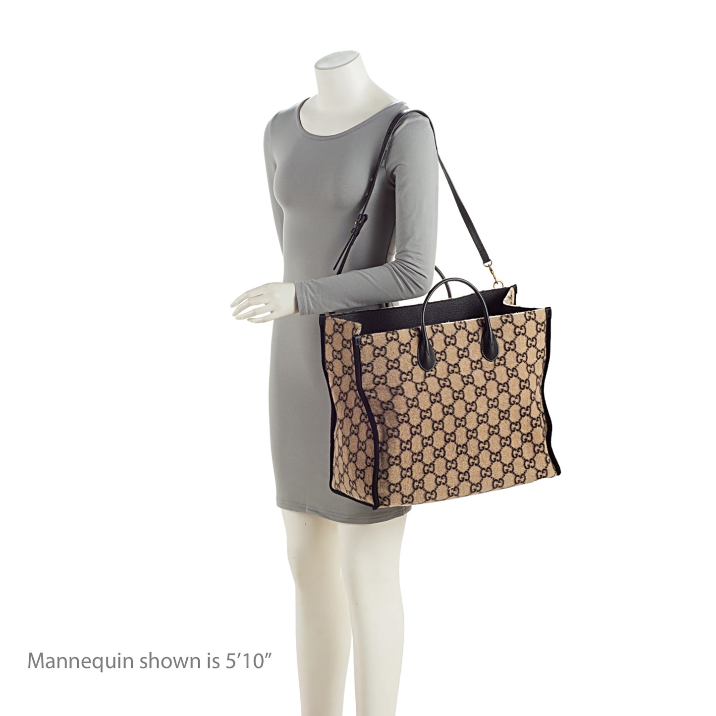 Gucci GG Wool Large Shopping Tote (SHF-SJaOJQ)