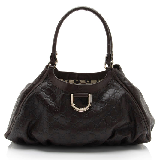 Gucci Guccissima Leather D Ring Large Hobo (SHF-SM0fmu)