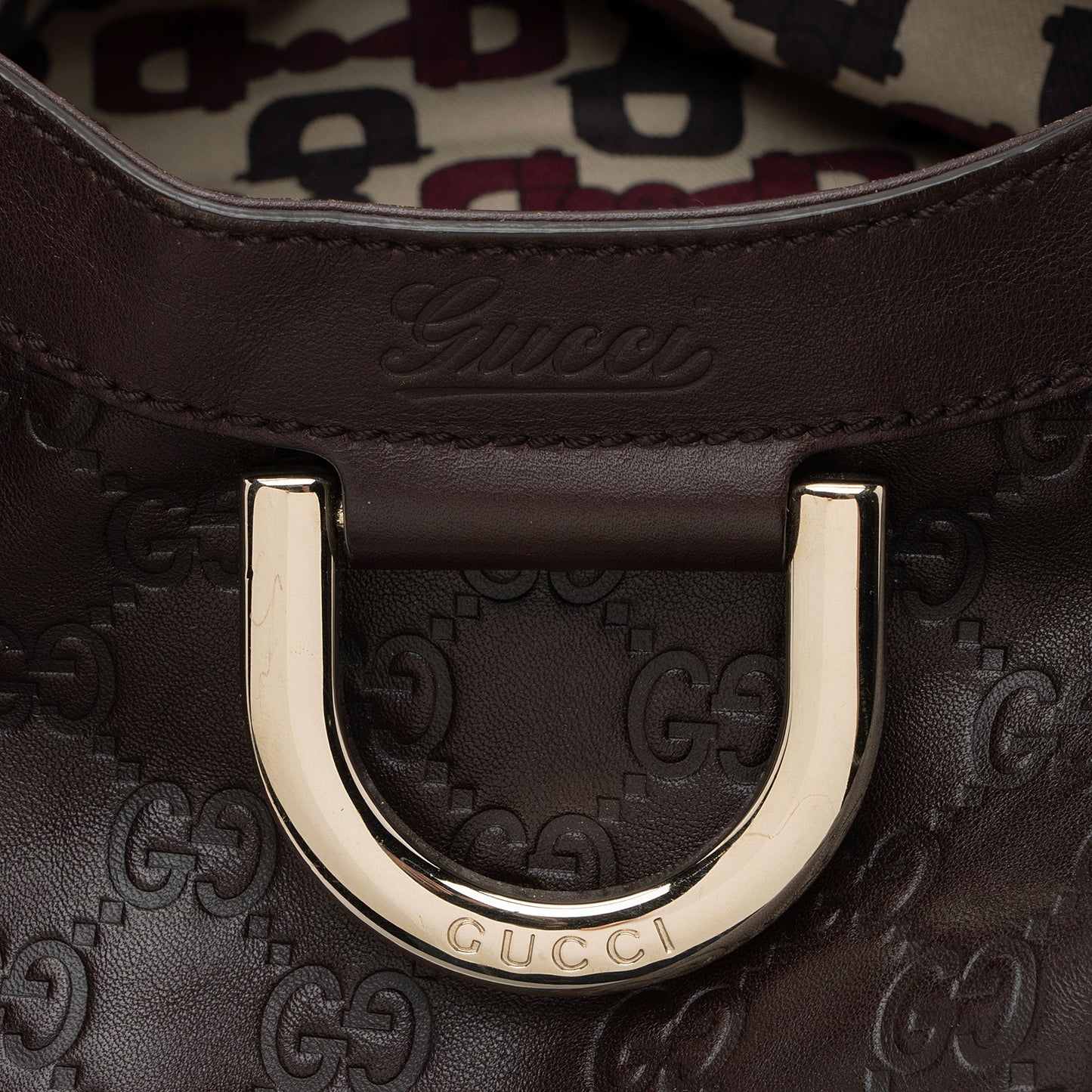 Gucci Guccissima Leather D Ring Large Hobo (SHF-SM0fmu)