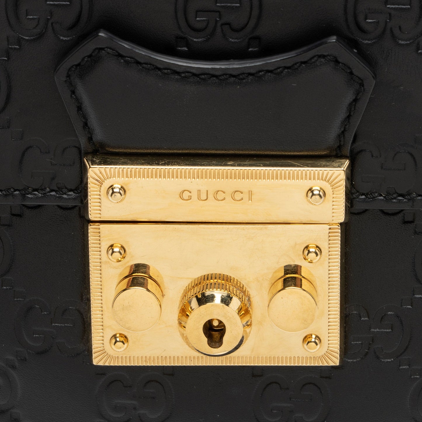 Gucci Guccissima Leather Padlock Backpack