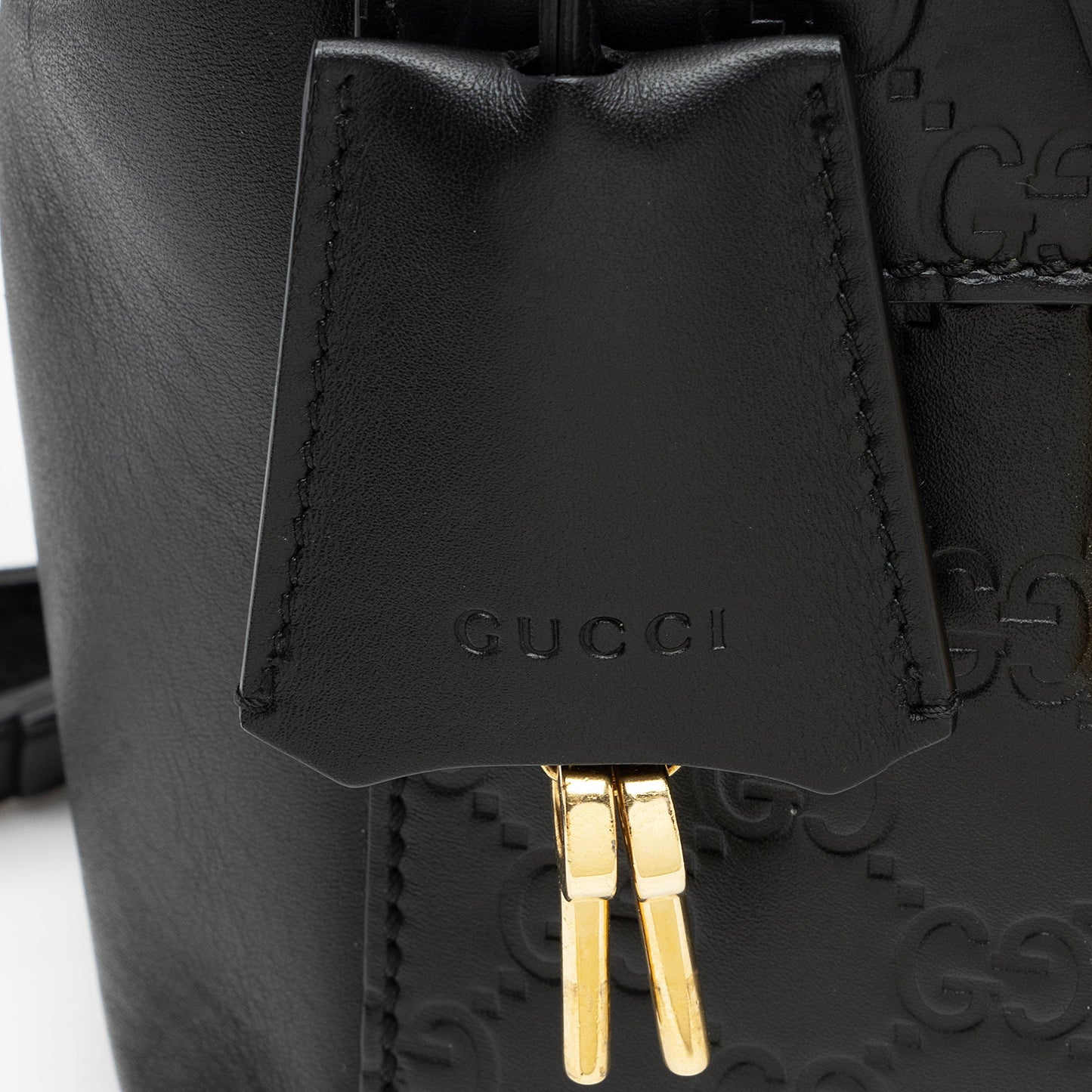 Gucci Guccissima Leather Padlock Backpack